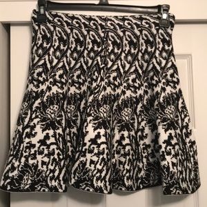 Black and white patterned skirt